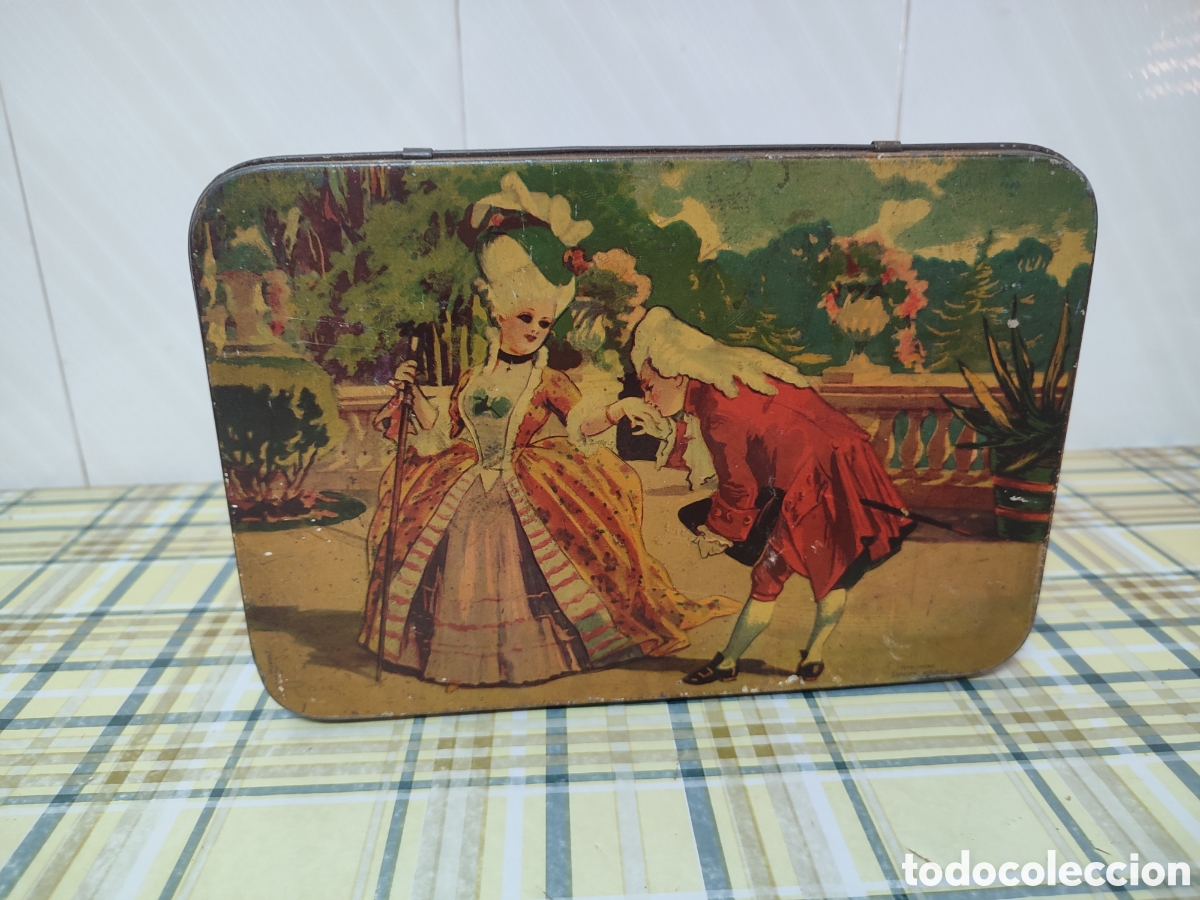 Antig&uuml;edades: Lata caja valencia folklore