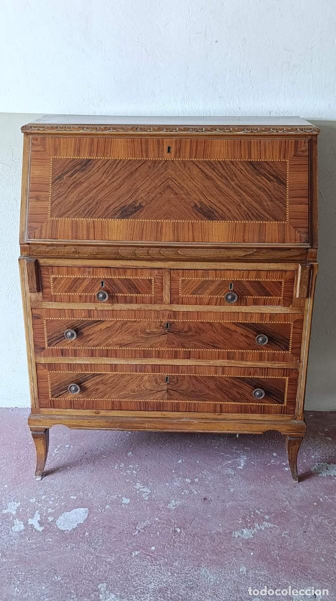 Antig&uuml;edades: secreter/canterano antiguo con tapa abatible