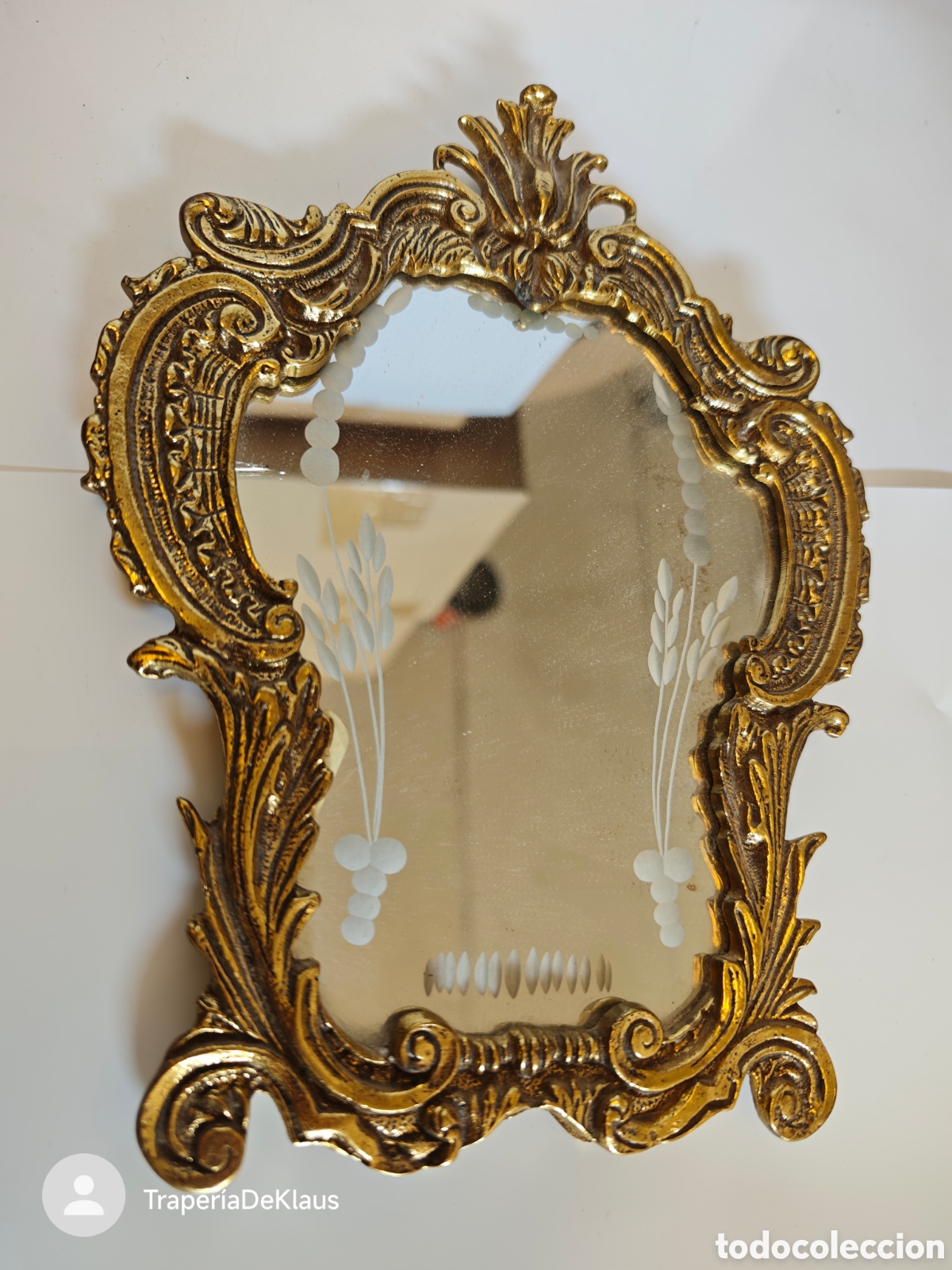 Antig&uuml;edades: espejo de tocador o sobremesa de estilo rococ&oacute;/isabelino - car245