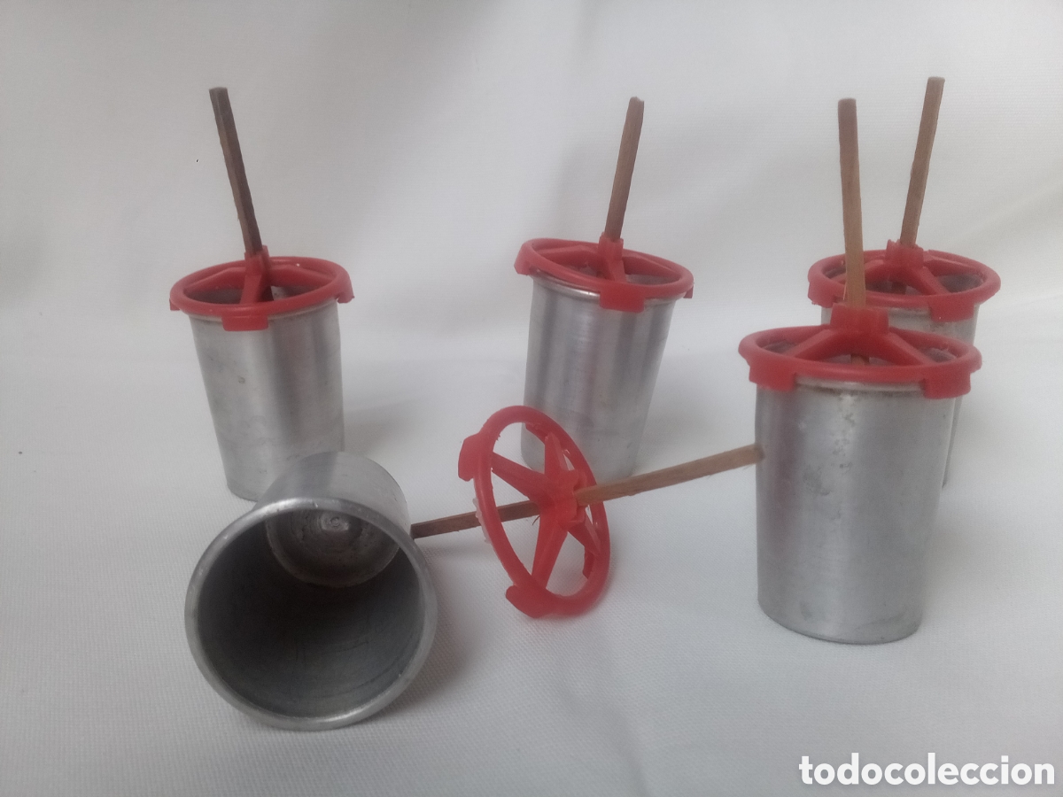 Antig&uuml;edades: CINCO VASITOS HELADOS - MOLDES POLOS - Foto 2