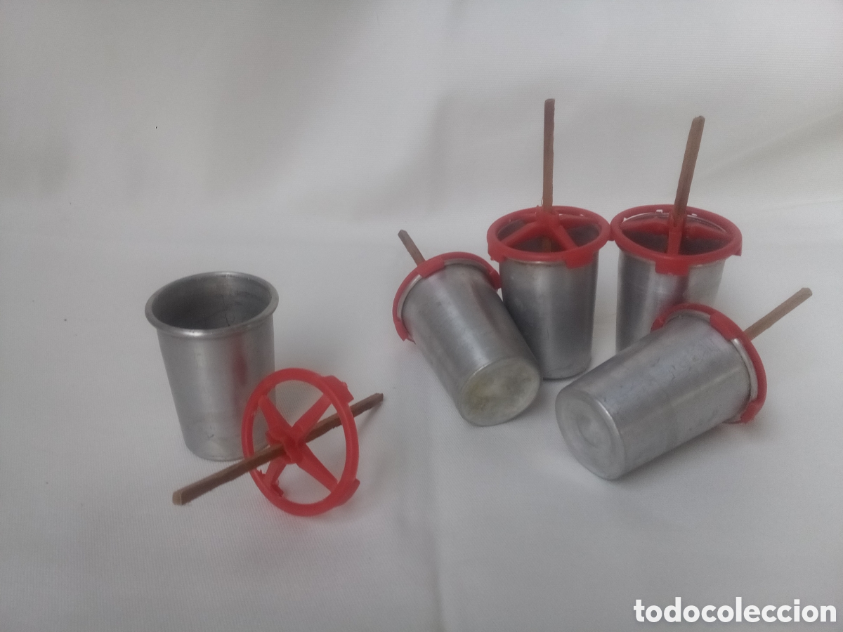 Antig&uuml;edades: CINCO VASITOS HELADOS - MOLDES POLOS - Foto 5