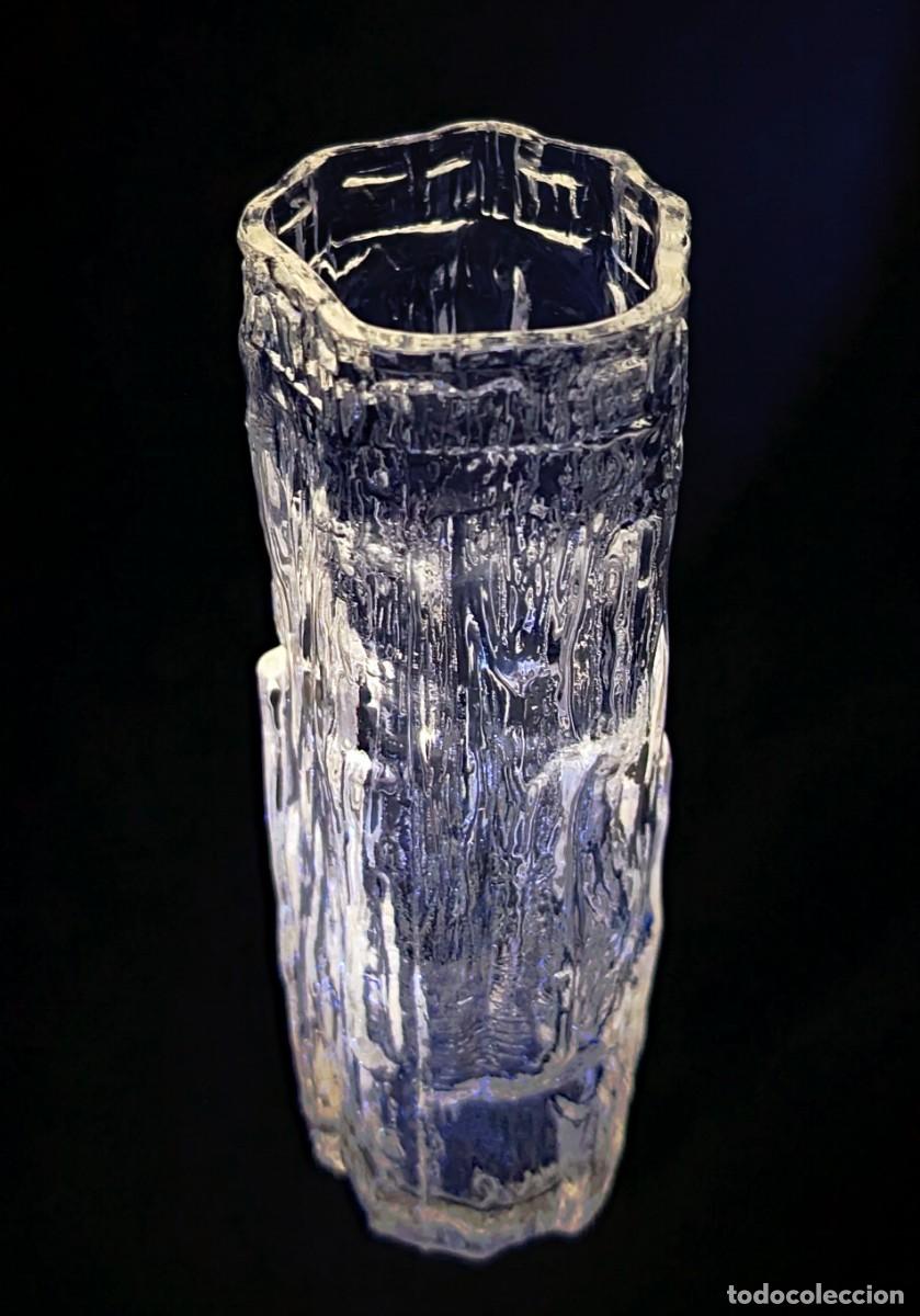 Antig&uuml;edades: Vintage Bark Textured Glass Vase &ndash; Ravenhead &ndash; England 1960s
