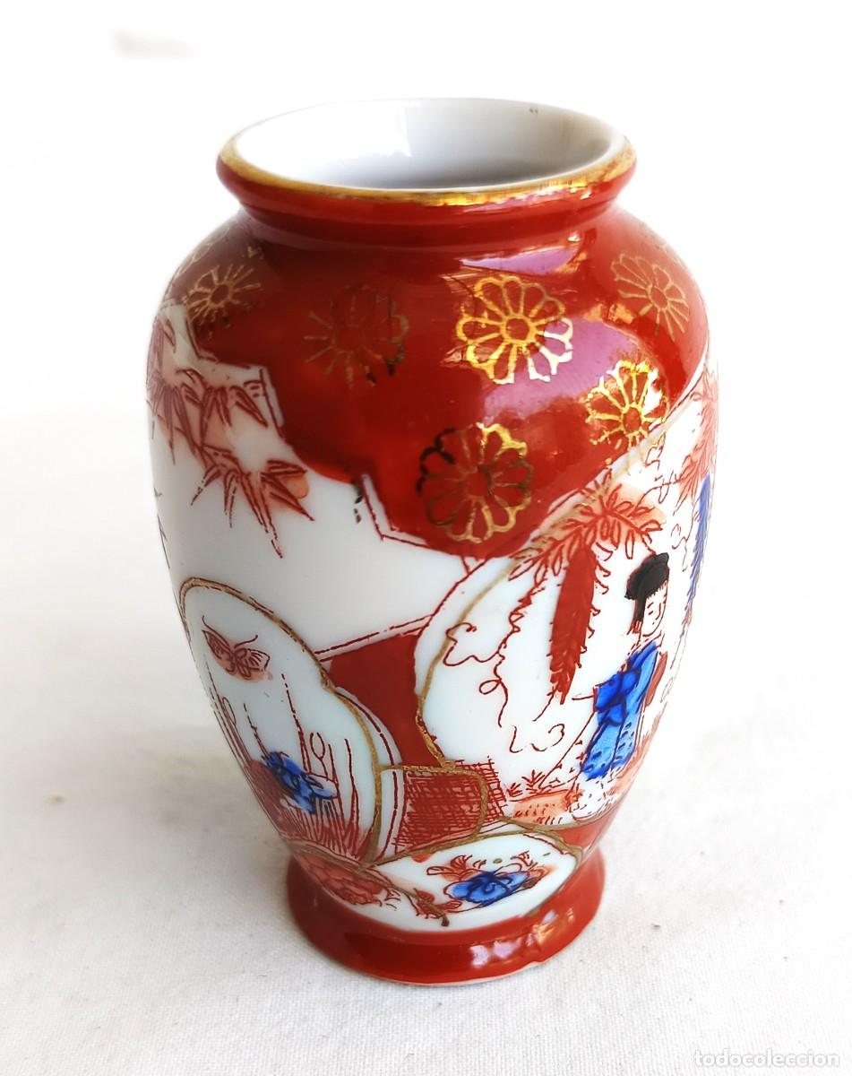 Antiquit&auml;ten: Jarr&oacute;n - Porcelana - Jap&oacute;n - Florero Kutani Jap&oacute;n