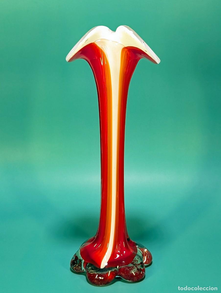 Antig&uuml;edades: Vintage 60's Murano Vase &rdquo;Corail&rdquo; Italia (circa 1960)
