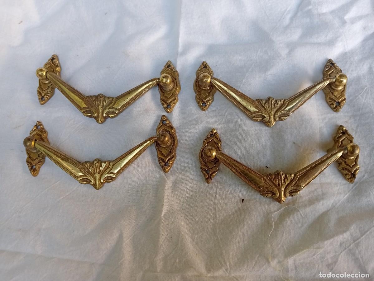 Antig&uuml;edades: LOTE TIRADORES DE BRONCE PARA SINFONIER,COQUETA,CAJONERA, ARMARIO,MESITAS, APARADOR ETC...VINTAGE