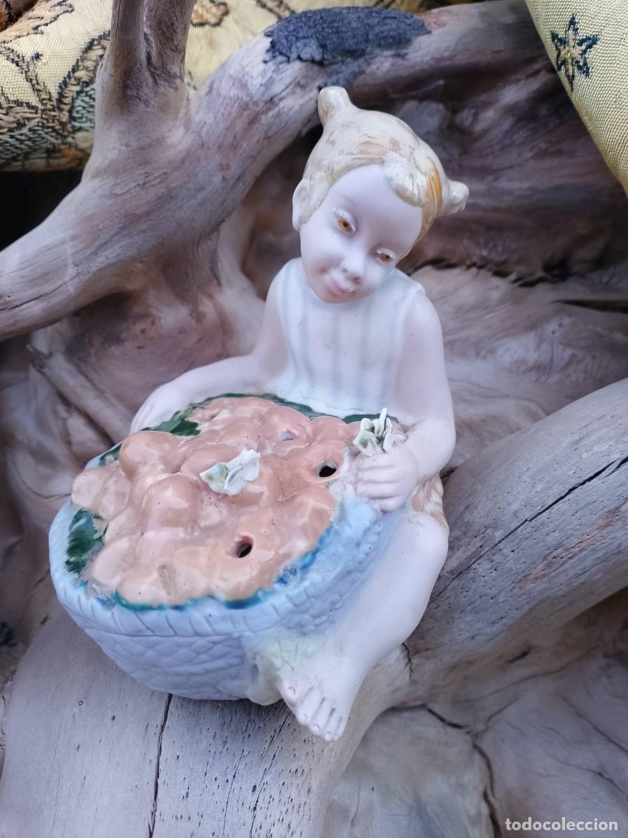 Antig&uuml;edades: Figura porcelana antigua Ram&oacute;n Ingl&eacute;s (Valencia)