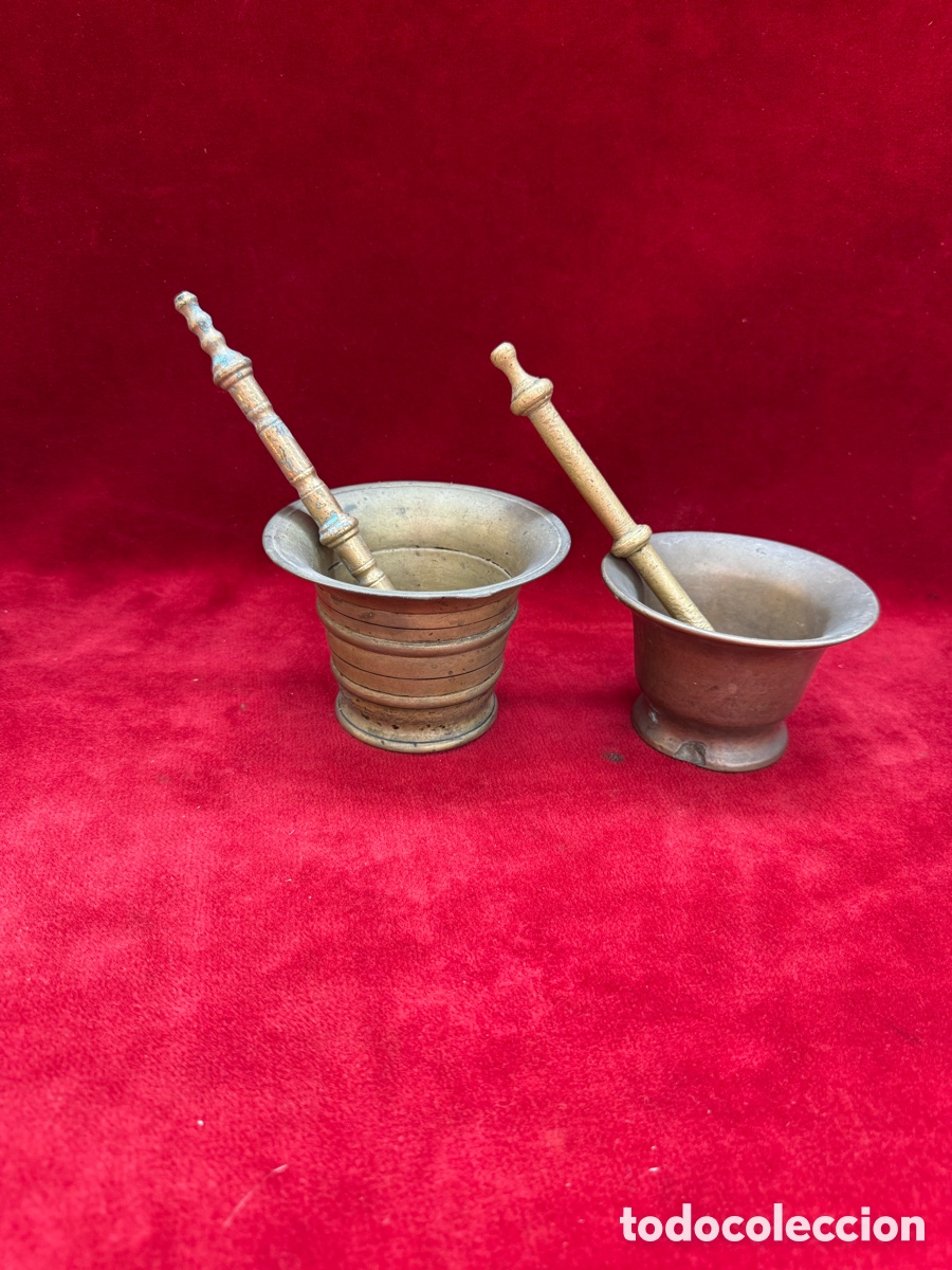 Antiques: Lote de dos antiguos morteros de bronce!