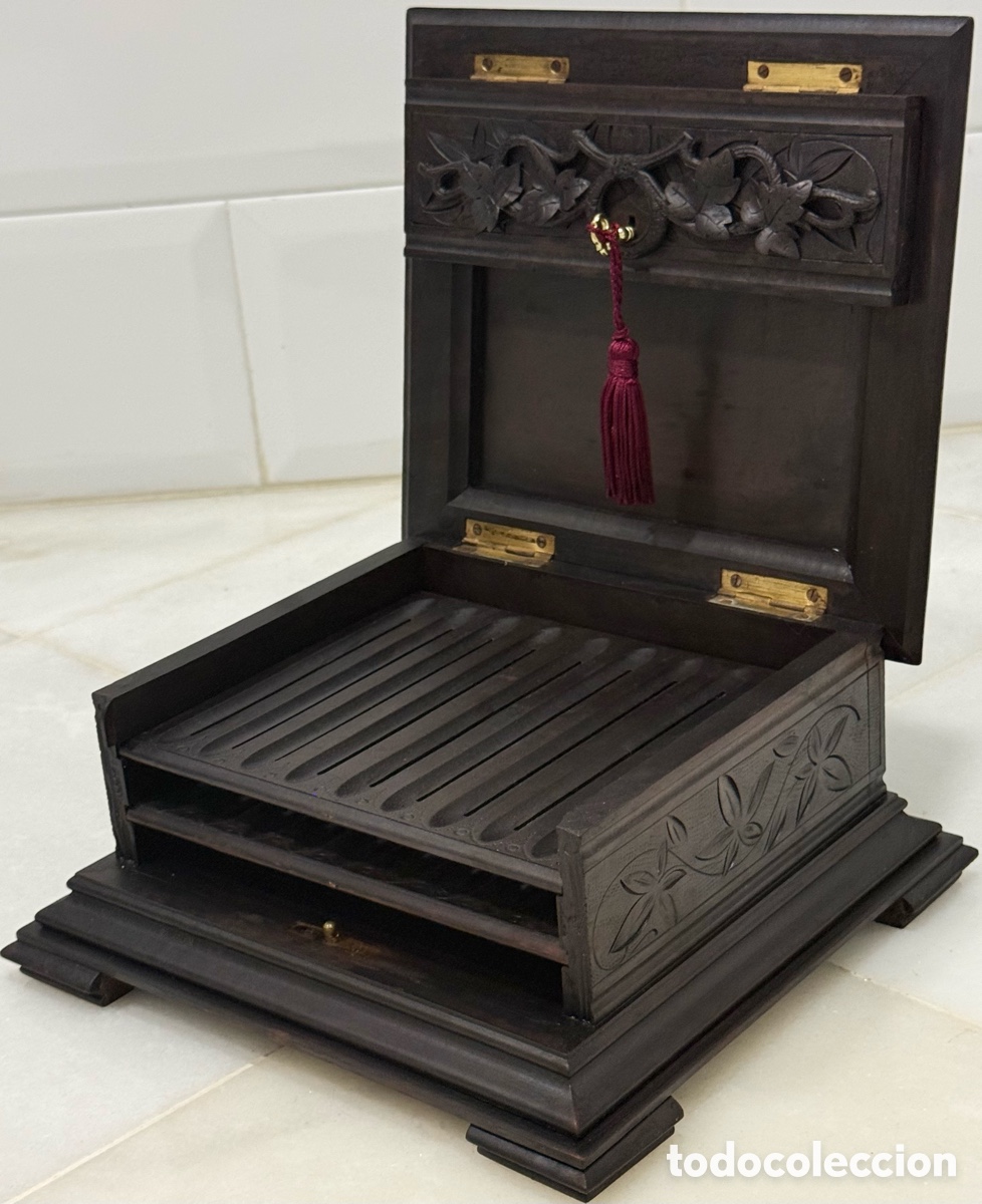 Antig&uuml;edades: ANTIGUA CAJA DE TABACO SELVA NEGRA SIGLO XIX