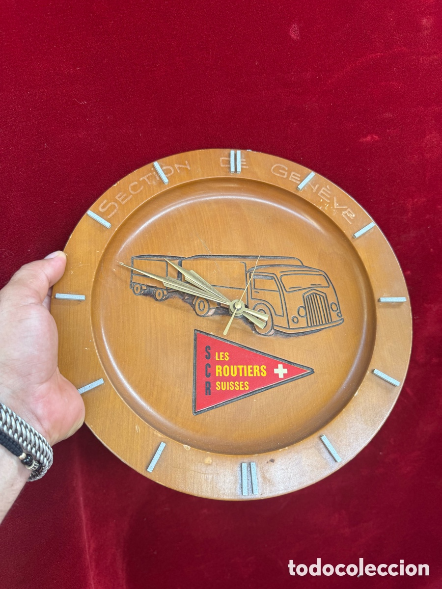 Antig&uuml;edades: Antigua placa-reloj,Les Reutiers Suisses!a&ntilde;os 50-60