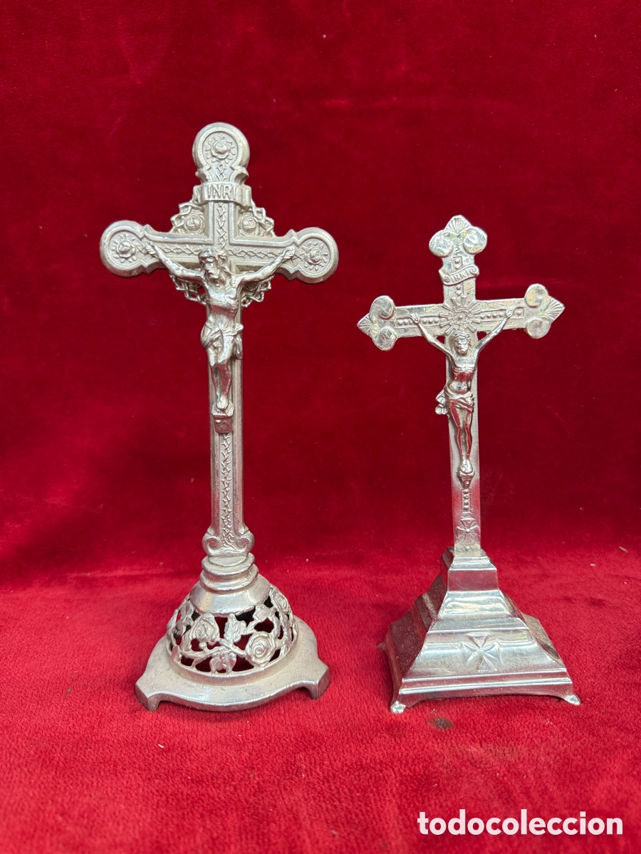 Antig&uuml;edades: Lote de dos antiguos Crucifijos de Altar!