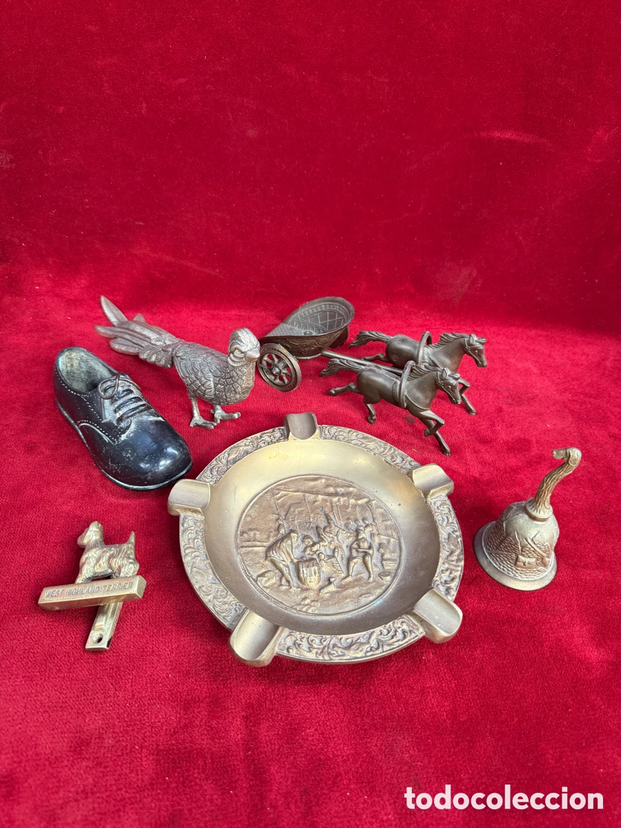 Antig&uuml;edades: Lote de objetos antiguos de bronce!