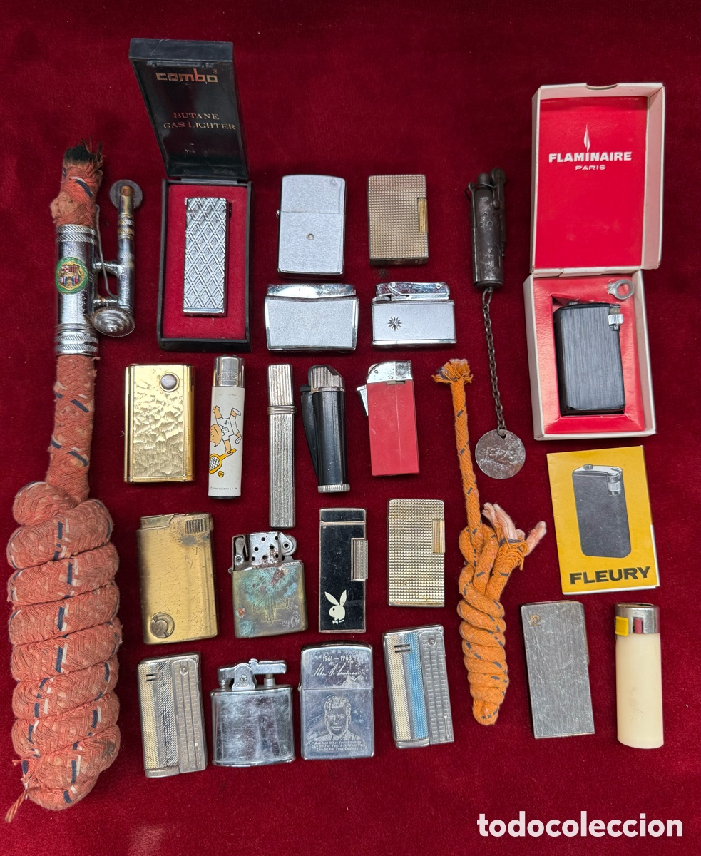 Antig&uuml;edades: Gran lote de mecheros de gas y gasolina!