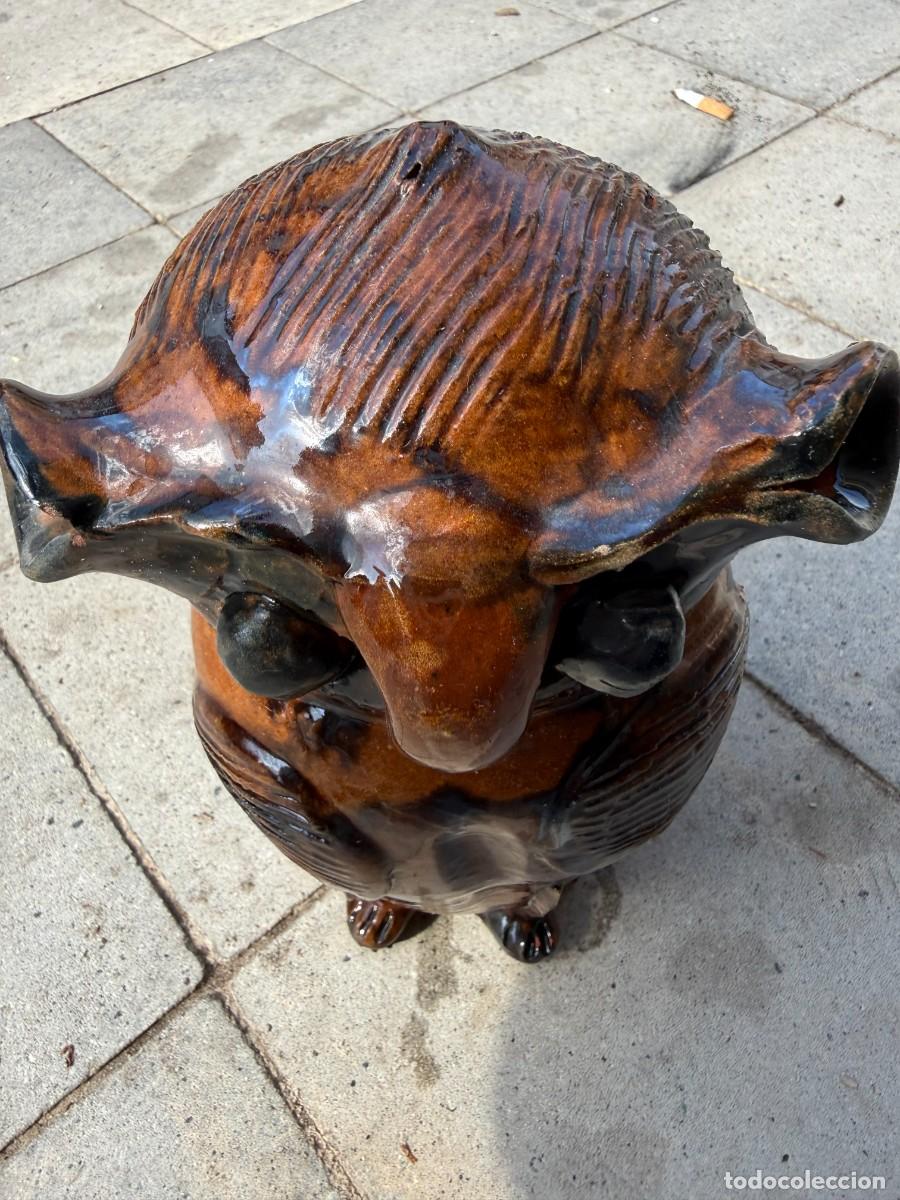Antig&uuml;edades: Botijo de cer&aacute;mica en forma de b&uacute;ho - Foto 3