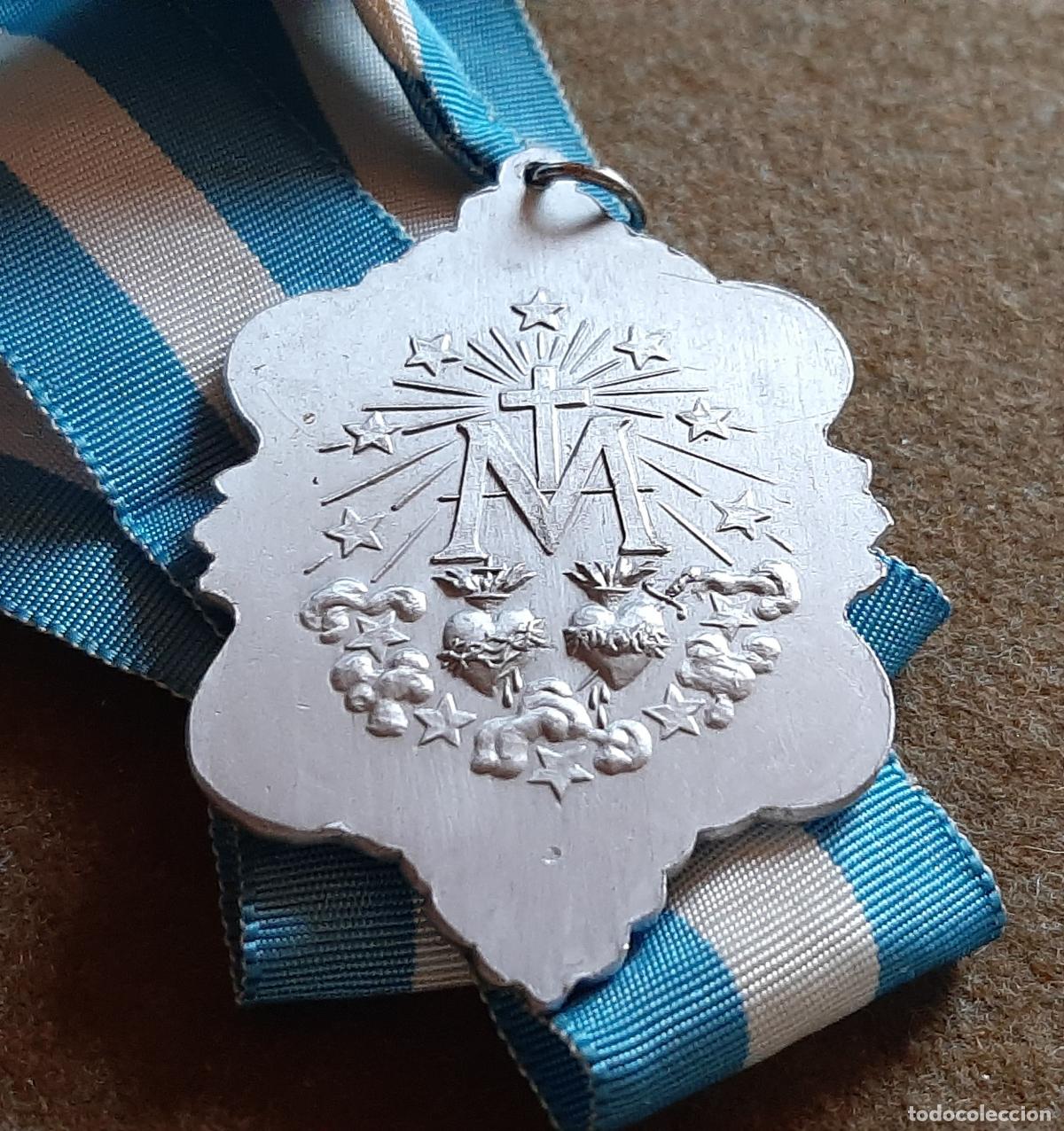 Antig&uuml;edades: MEDALLA CON CINTA DE LA INMACULADA CONCEPCION - Foto 2