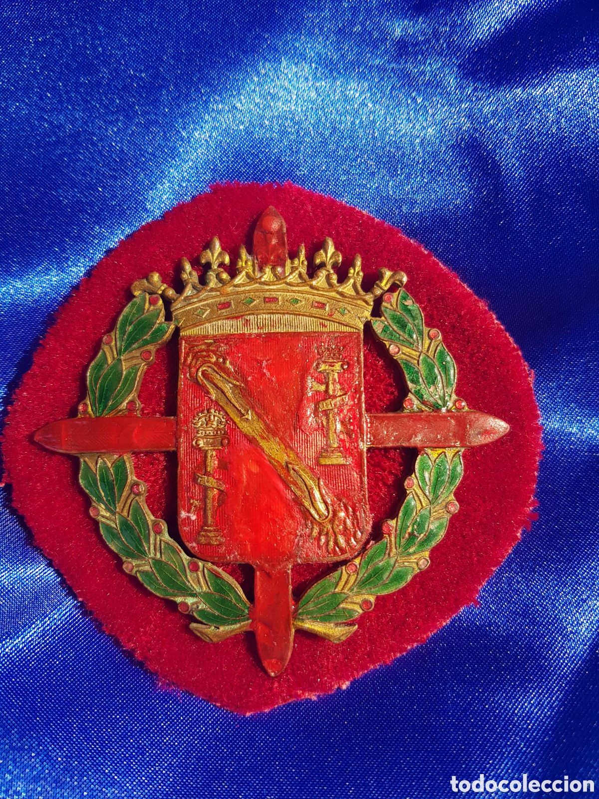 Antig&uuml;edades: ANTIGUA GRAN PLACA ESMALTADA DE LA CASADEL GENERAL&Iacute;SIMO DEL PARDO.