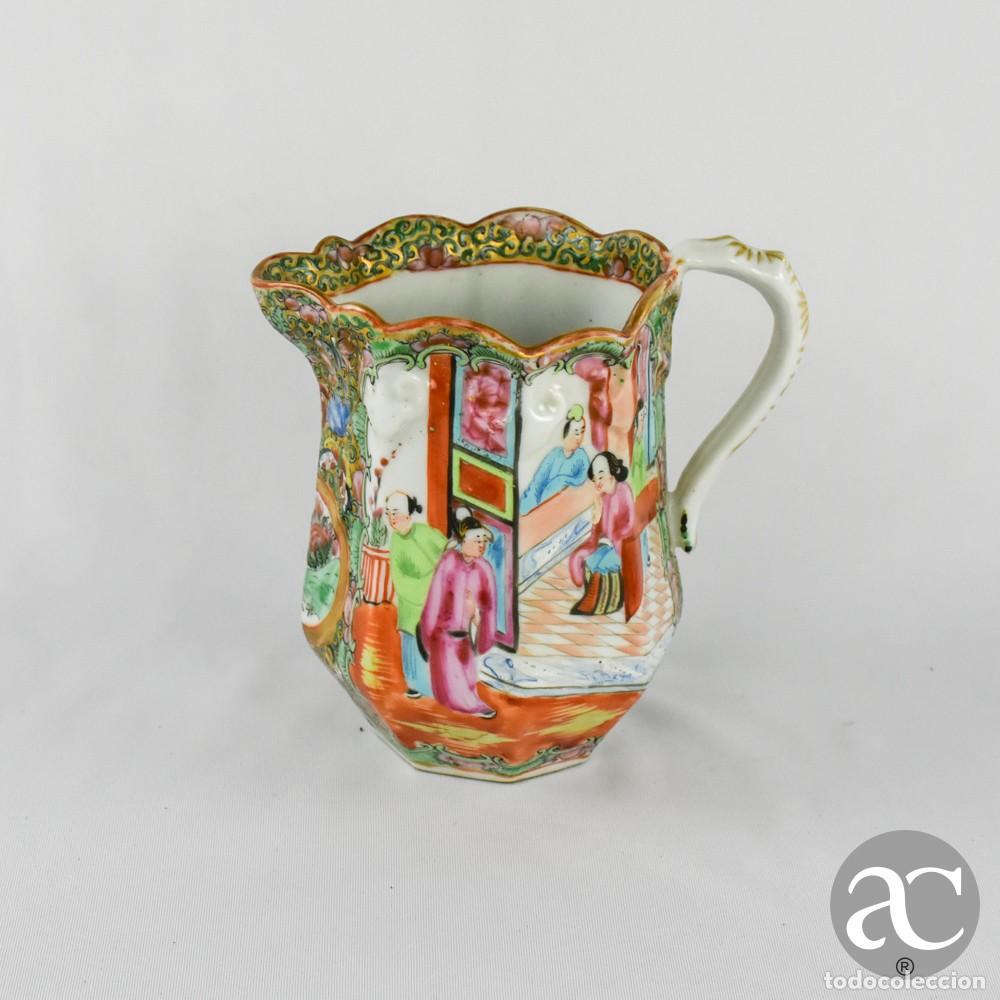 Antig&uuml;edades: Leiteira / Jarro em porcelana da China, decora&ccedil;&atilde;o Mandarim, per&iacute;odo Guangxu, s&eacute;c. XIX
