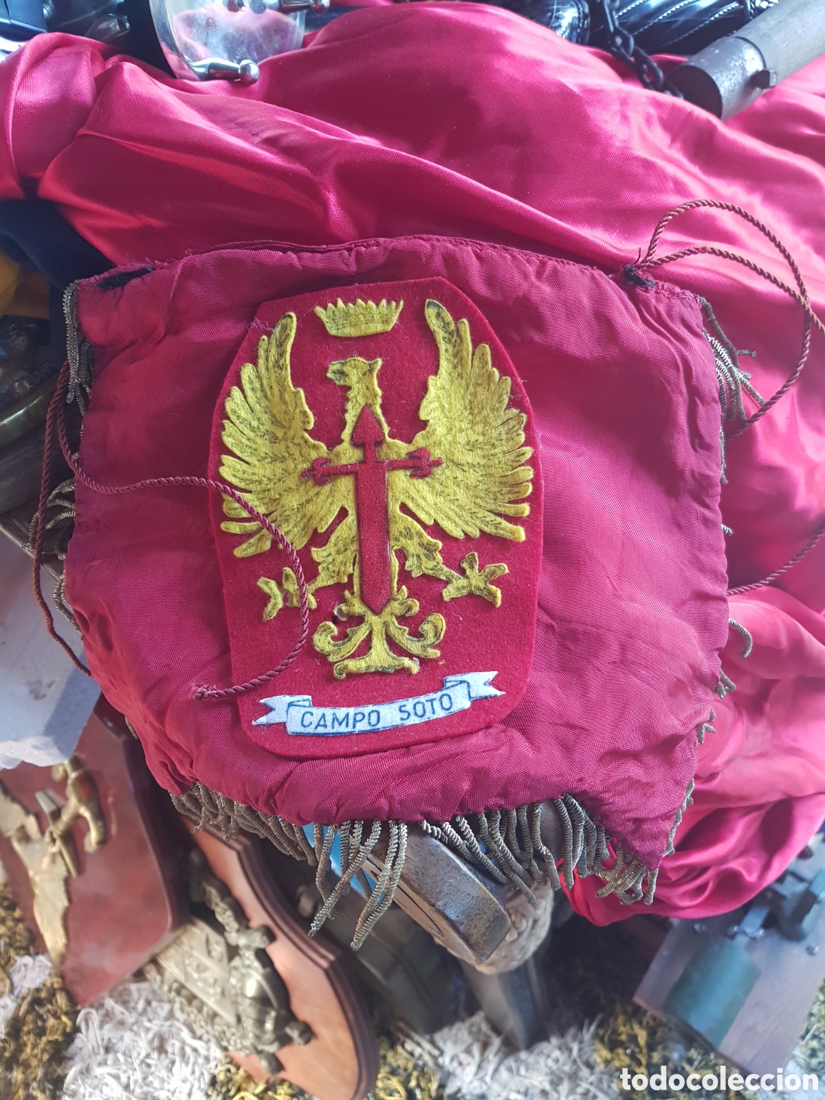 Antig&uuml;edades: ANTIGUA GALA DE CORNETA O TROMPETA MILITAR CAMPO SOTO