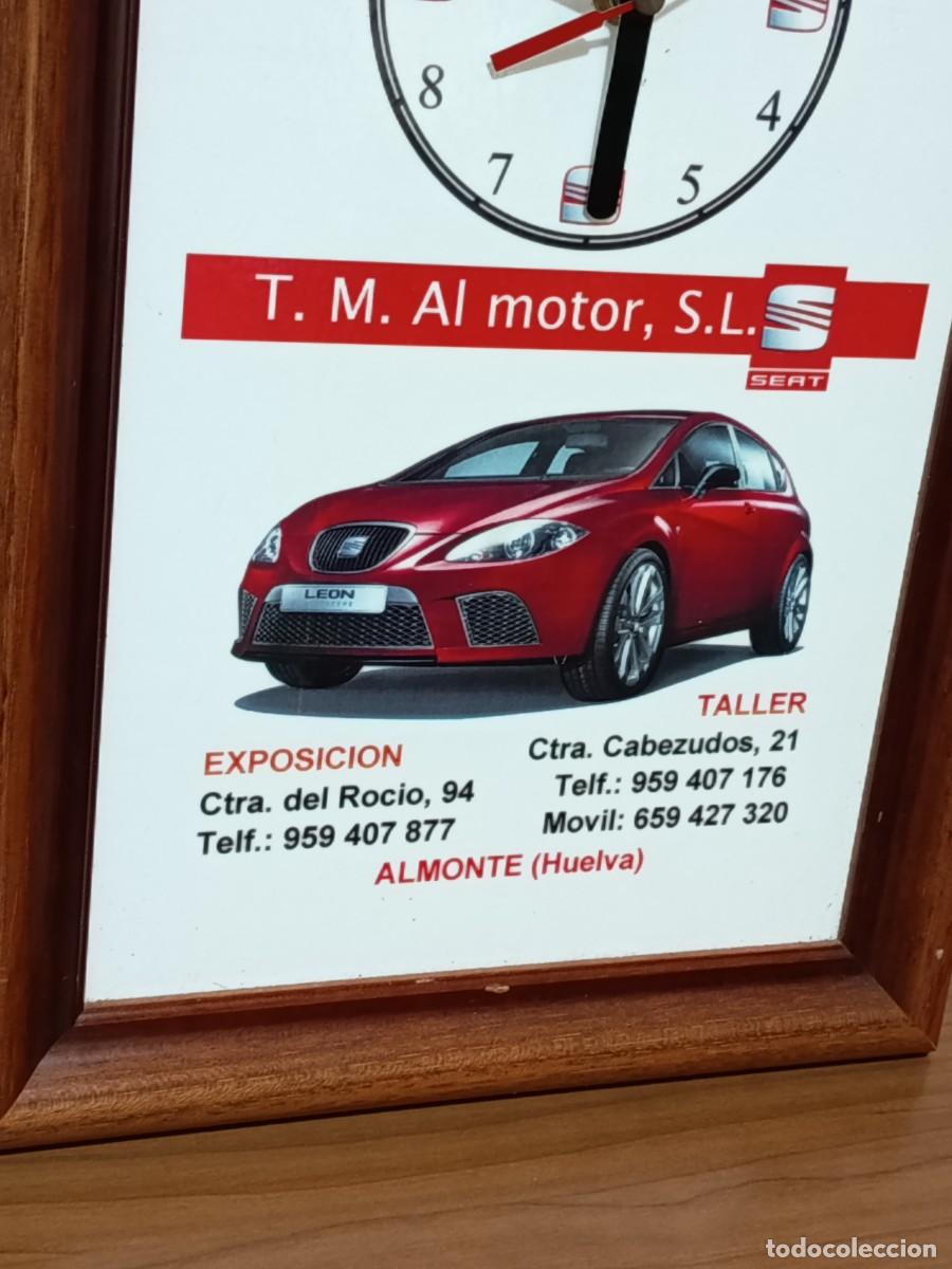 Antig&uuml;edades: RELOJ AZULEJO PROMOCI&Oacute;NAL DE SEAT - Foto 3