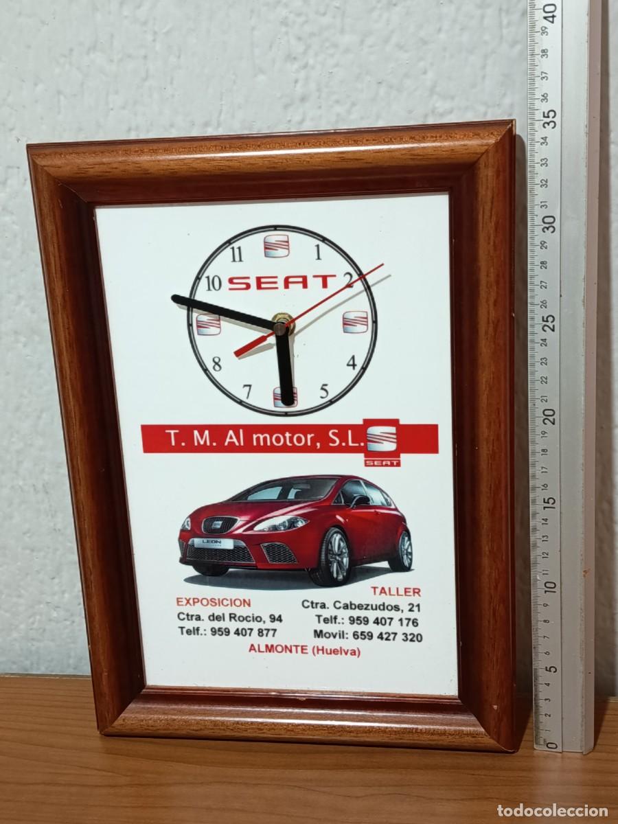 Antig&uuml;edades: RELOJ AZULEJO PROMOCI&Oacute;NAL DE SEAT - Foto 4