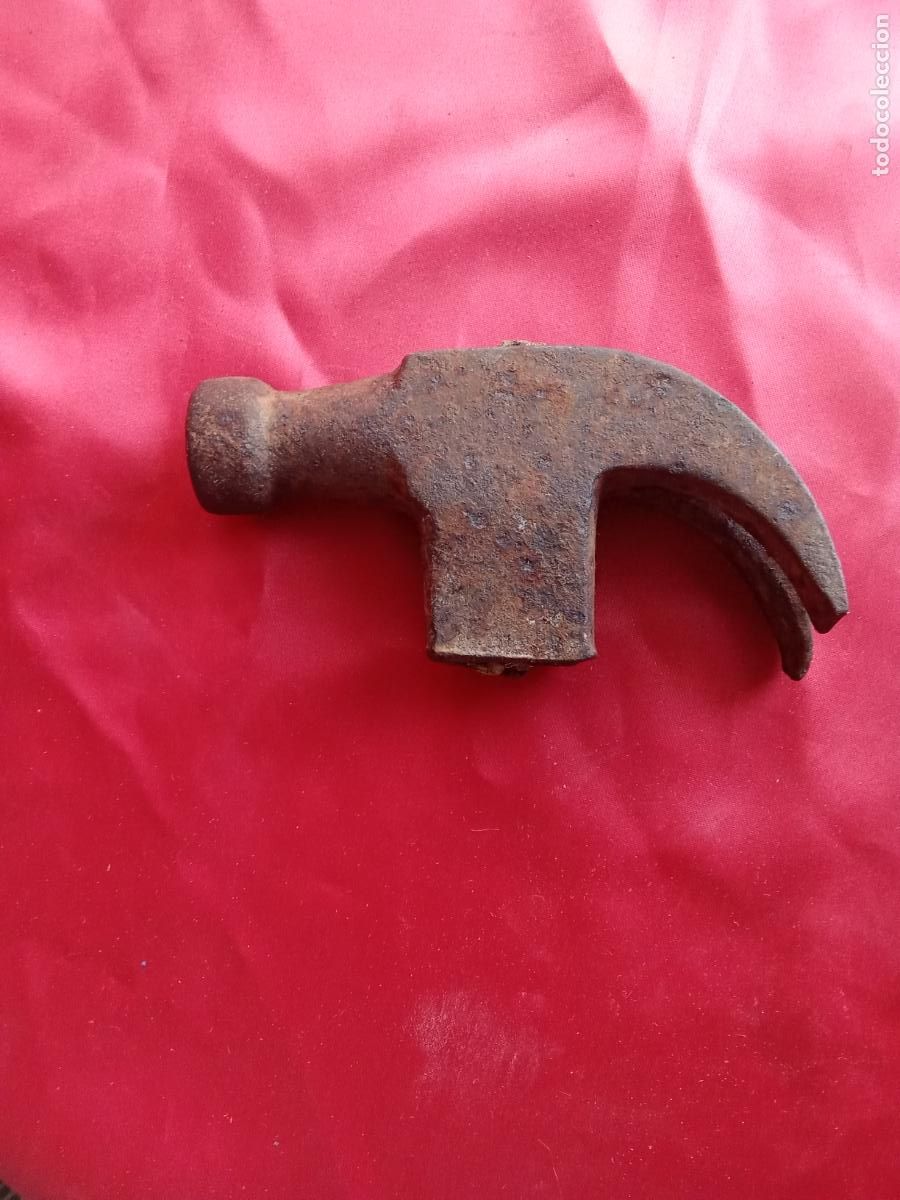 Antig&uuml;edades: Antiguo martillo saca clavos una de las garras m&aacute;s corta &iexcl;ojo! Caja Martillos