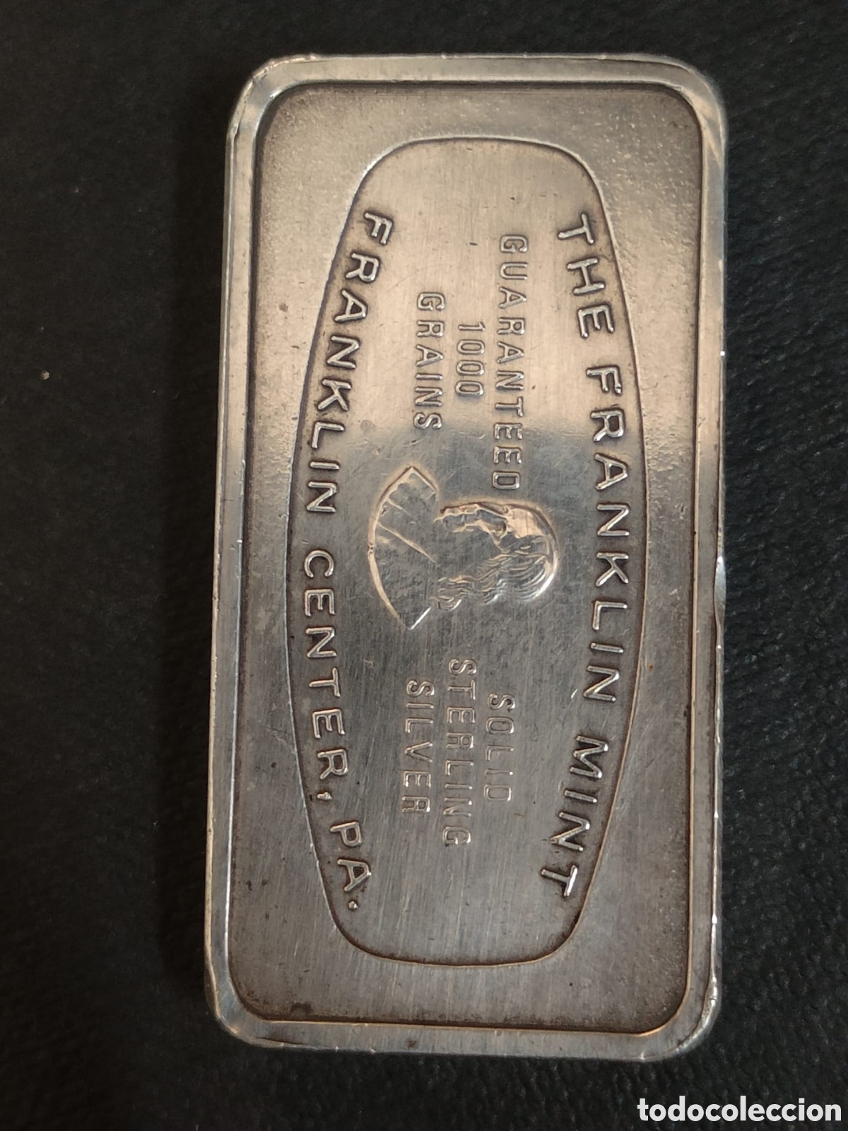 Antig&uuml;edades: lingote de plata Franklin Mint de 1000 granos