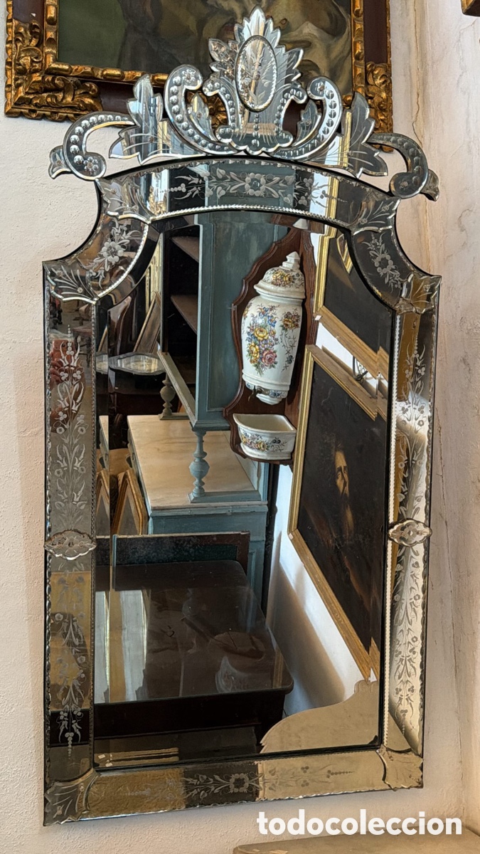 Antig&uuml;edades: Espejo venecianos antiguo