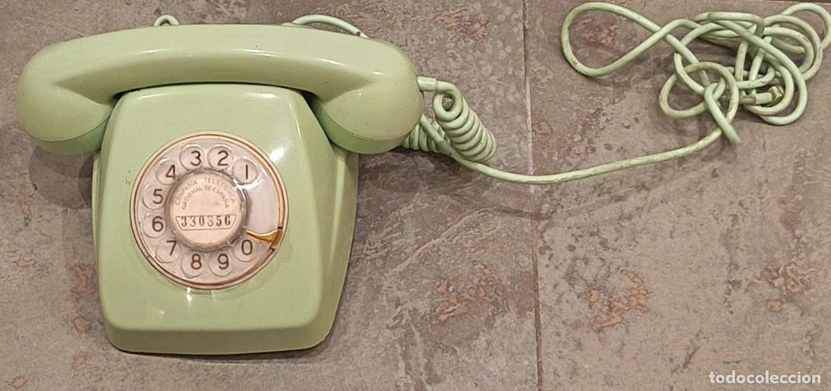 Antig&uuml;edades: Telefono clasico. Color verde. Citesa. Malaga Antiguo.