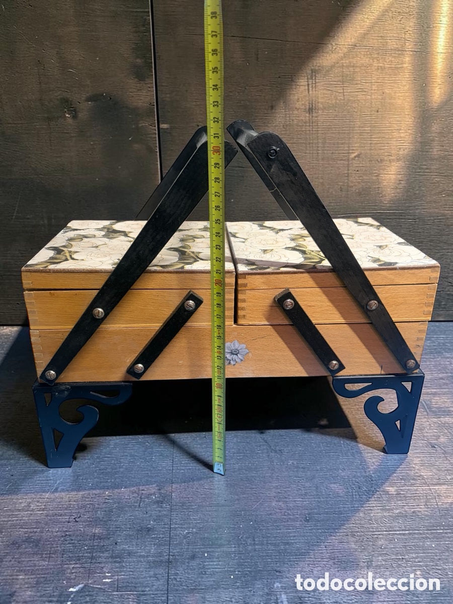 Antig&uuml;edades: Antiguo costurero extensible - Foto 4