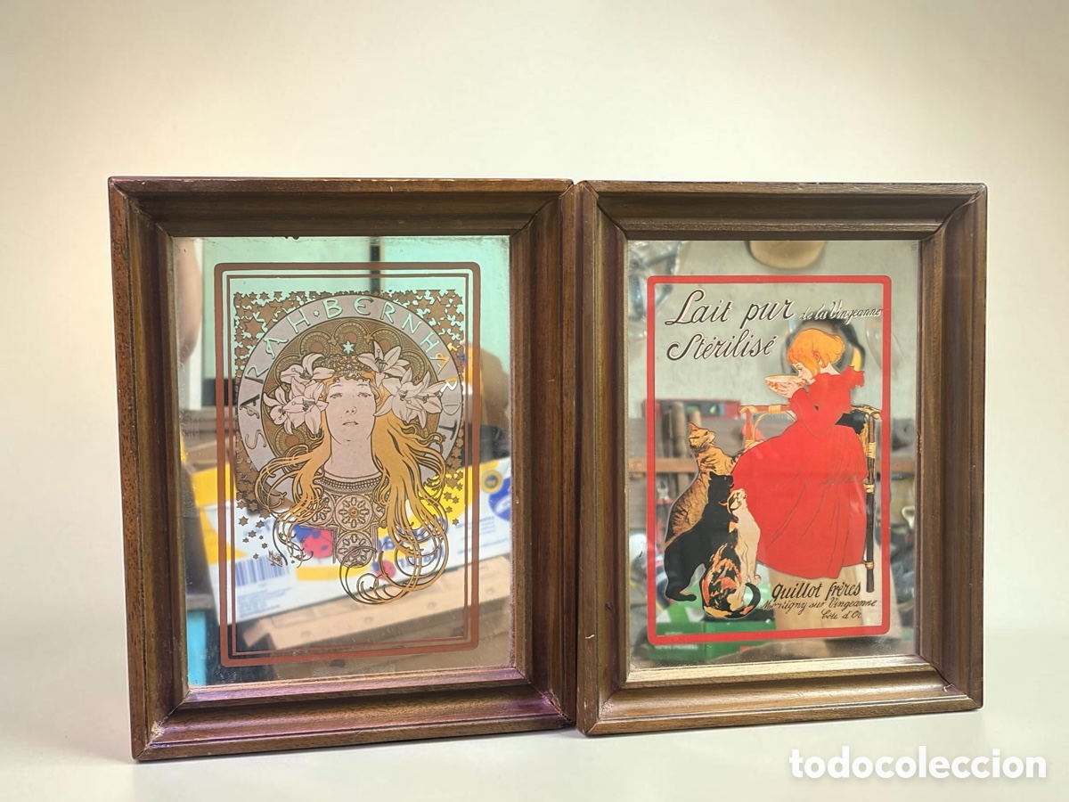 Antig&uuml;edades: Pareja de espejos Art Nuveau