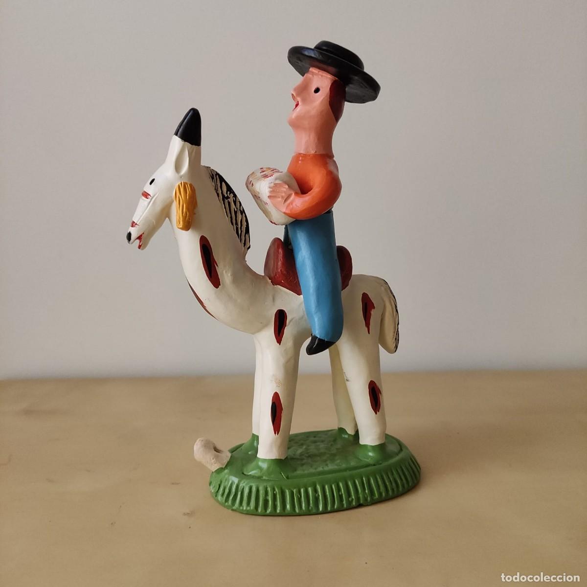 Antig&uuml;edades: Figura de Ana Bara&ccedil;a- Hombre a caballo - Figurado de Barcelos