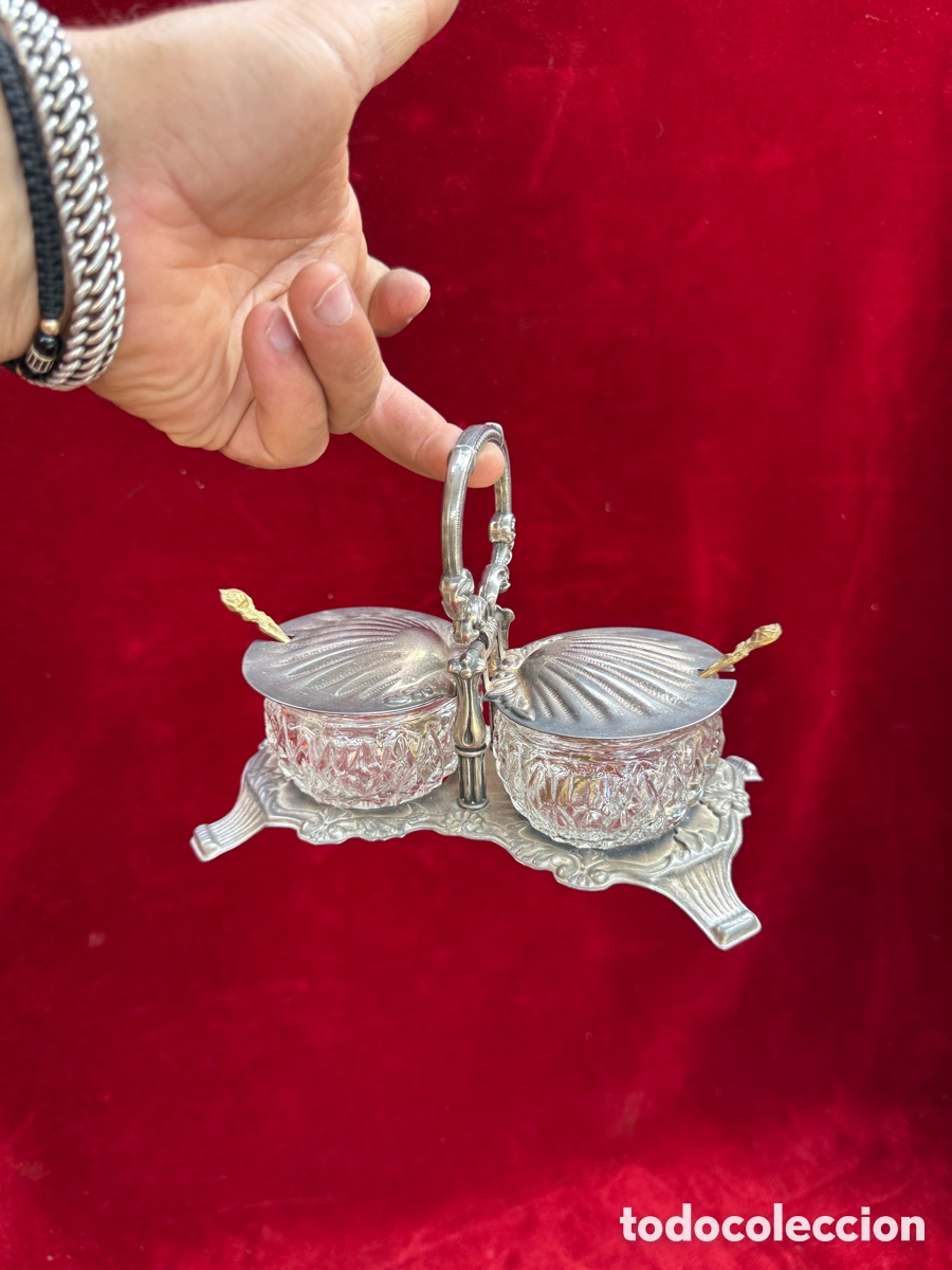 Antig&uuml;edades: Bonito salero-azucarero de mesa!