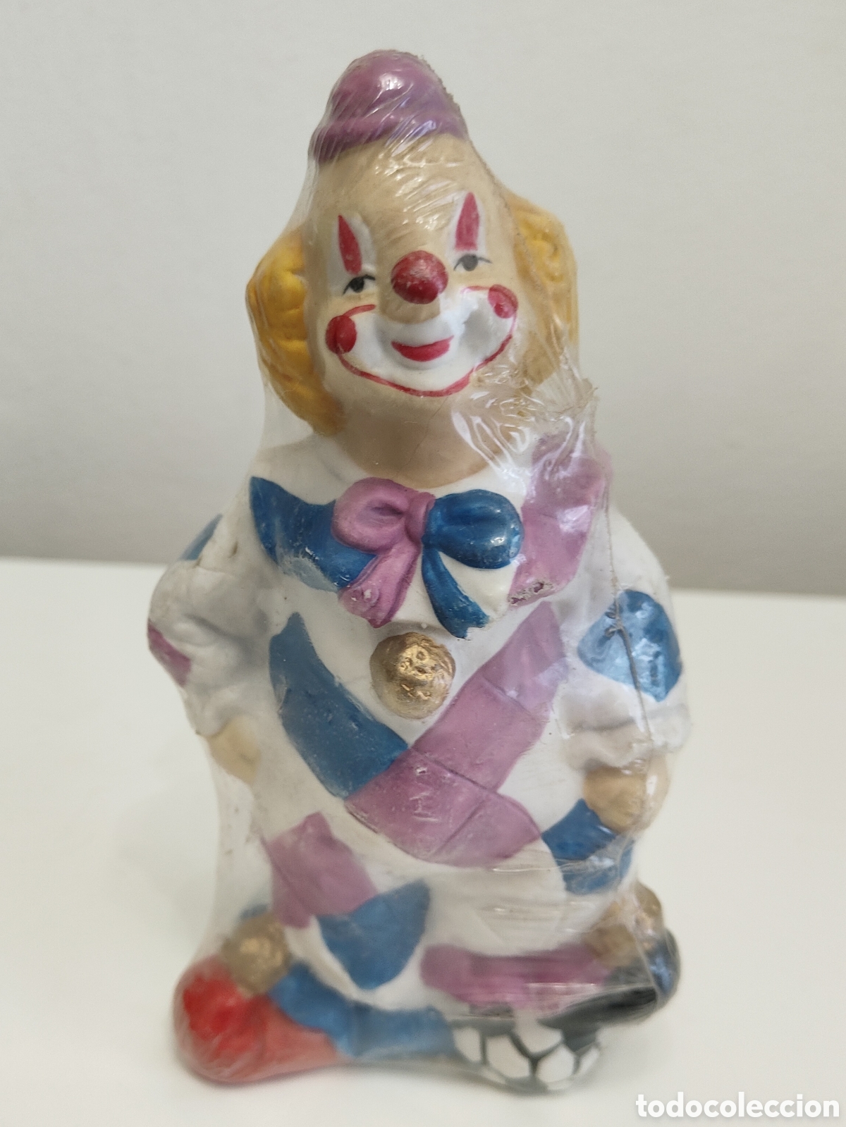 Antig&uuml;edades: Hucha Payaso Vintage Unimasa A&ntilde;os 90. Nueva con Etiqueta y Precinto Original.