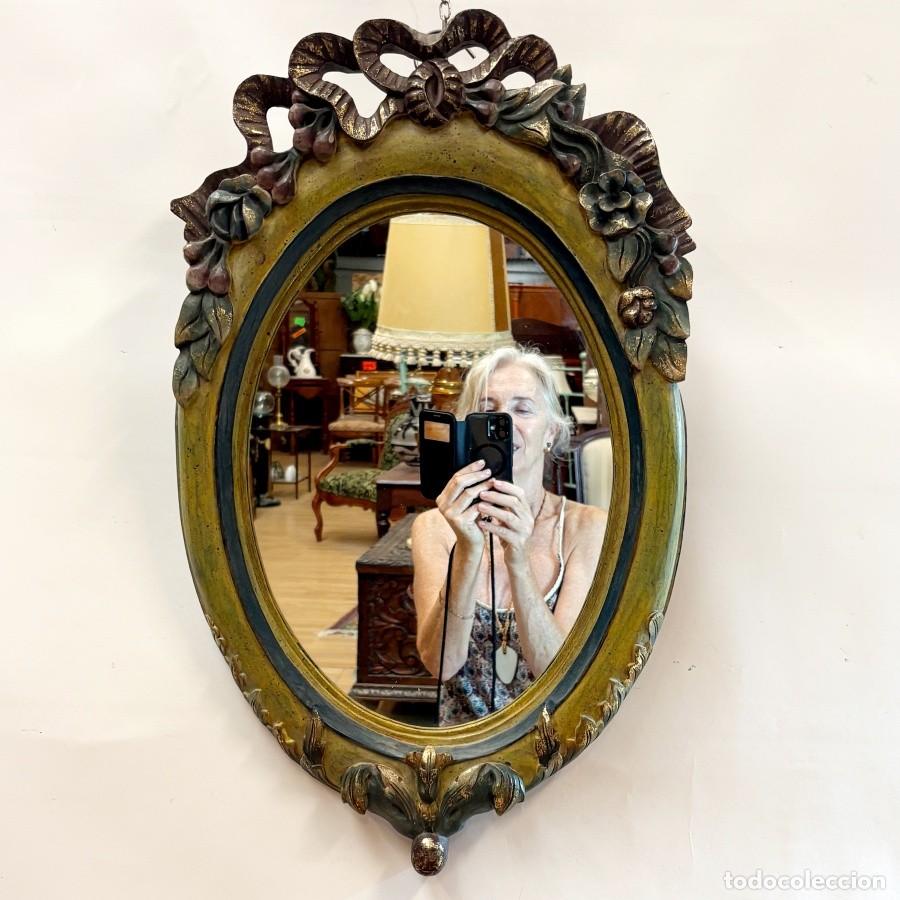 Antig&uuml;edades: Espejo Ovalado Estilo Rococ&oacute;