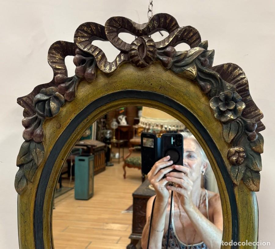 Antig&uuml;edades: Espejo Ovalado Estilo Rococ&oacute; - Foto 3