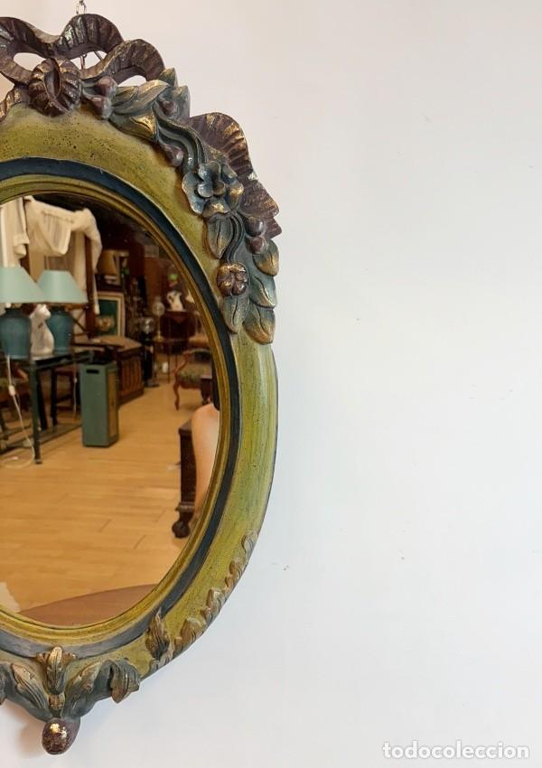 Antig&uuml;edades: Espejo Ovalado Estilo Rococ&oacute; - Foto 8