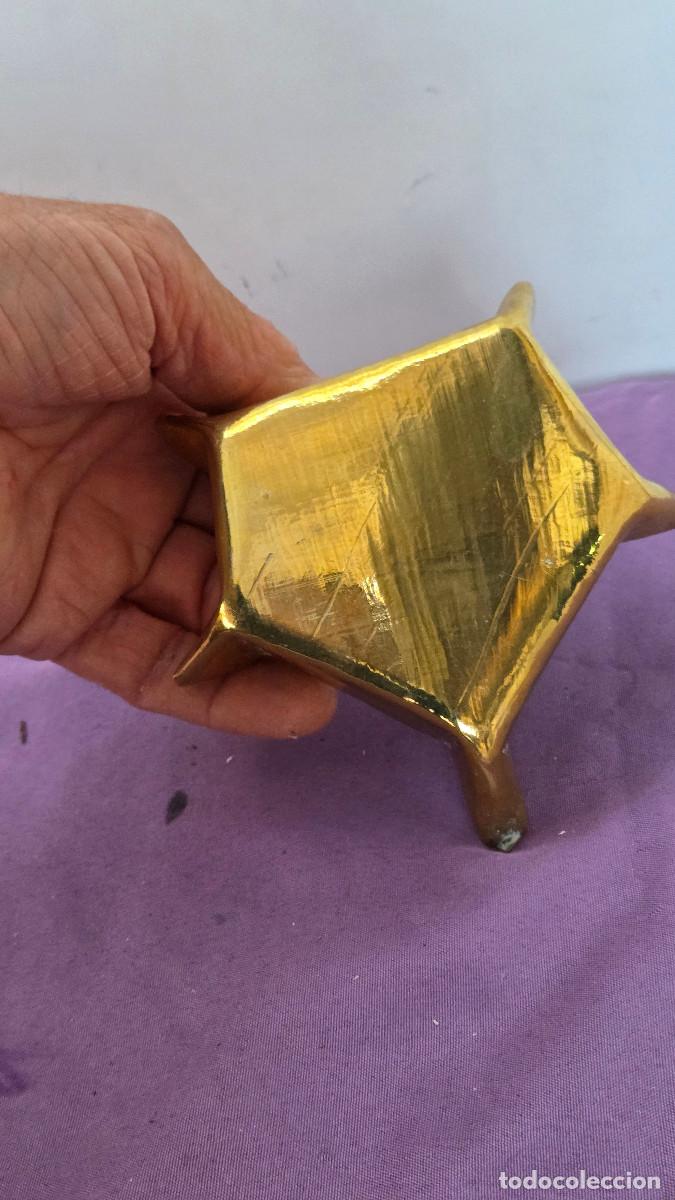 Antig&uuml;edades: lamparilla de aceite de metal - Foto 4