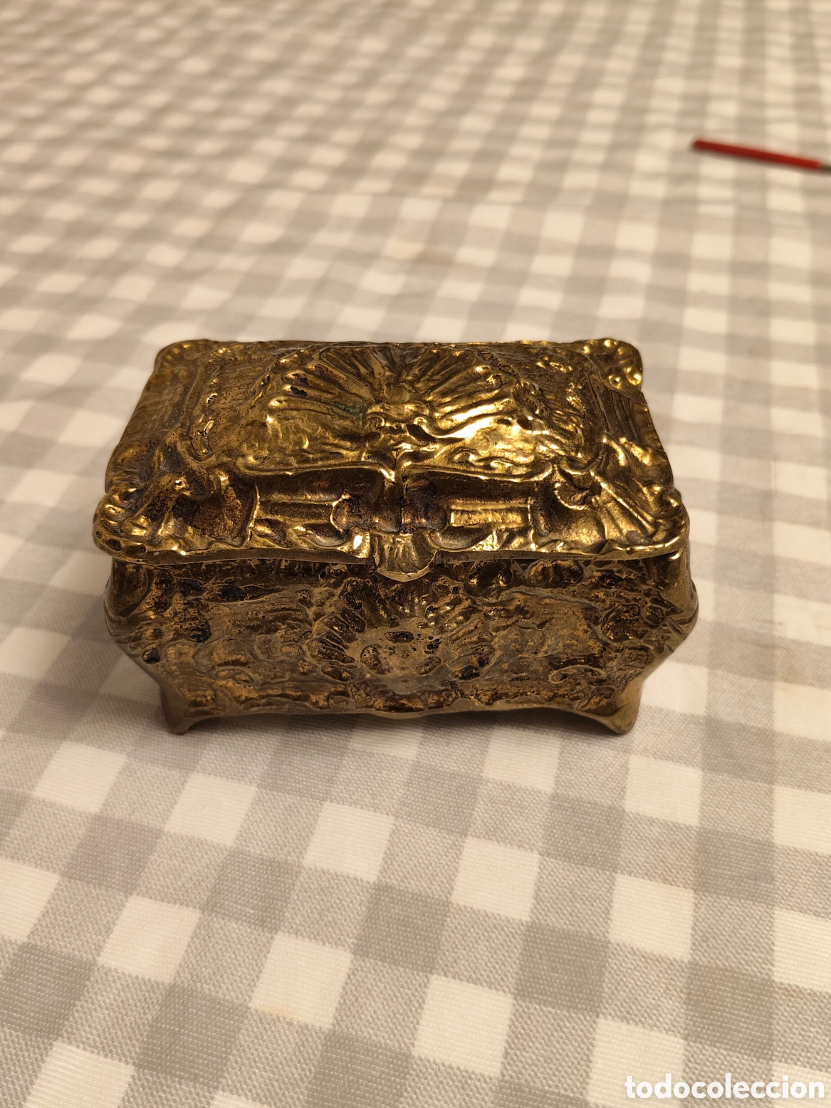 Antig&uuml;edades: JOYERO DE BRONCE ANTIGUO
