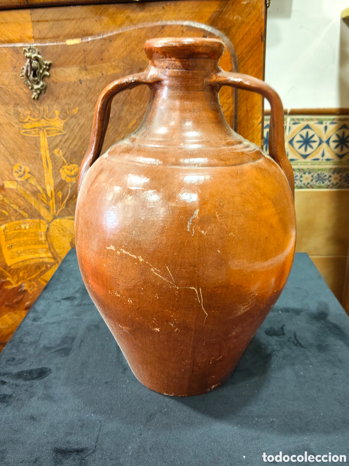 Antig&uuml;edades: CANTARO DE BARRO PEQUE&Ntilde;O - Foto 2
