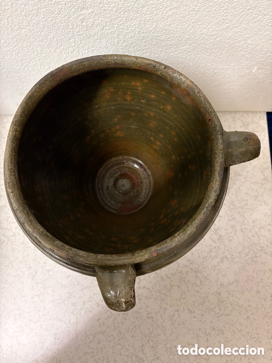 Antig&uuml;edades: Orza de cer&aacute;mica r&uacute;stica con dos asas - Foto 5