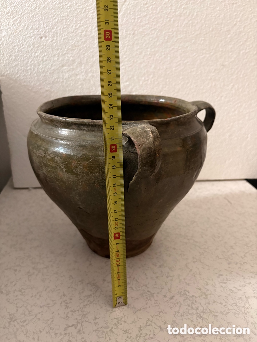 Antig&uuml;edades: Orza de cer&aacute;mica r&uacute;stica con dos asas - Foto 9