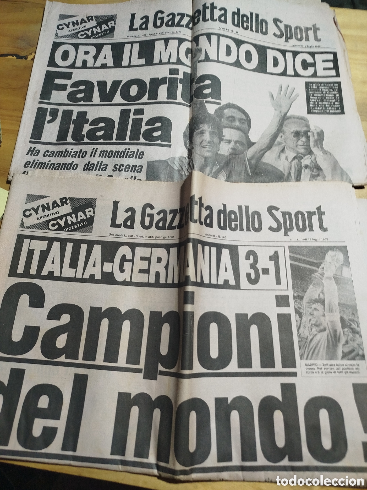Antig&uuml;edades: Peri&oacute;dicos italianos del mundial de Espa&ntilde;a 82