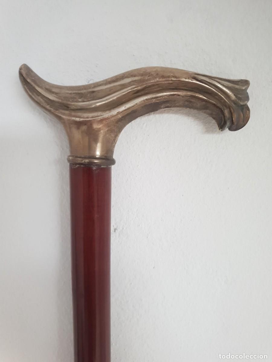 Antig&uuml;edades: Baston mango plata contrastada