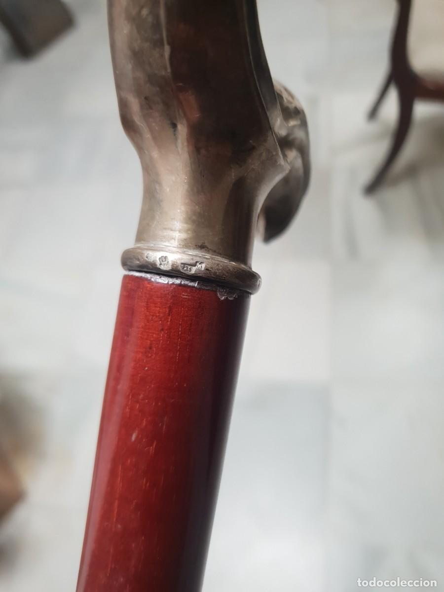 Antig&uuml;edades: Baston mango plata contrastada - Foto 3