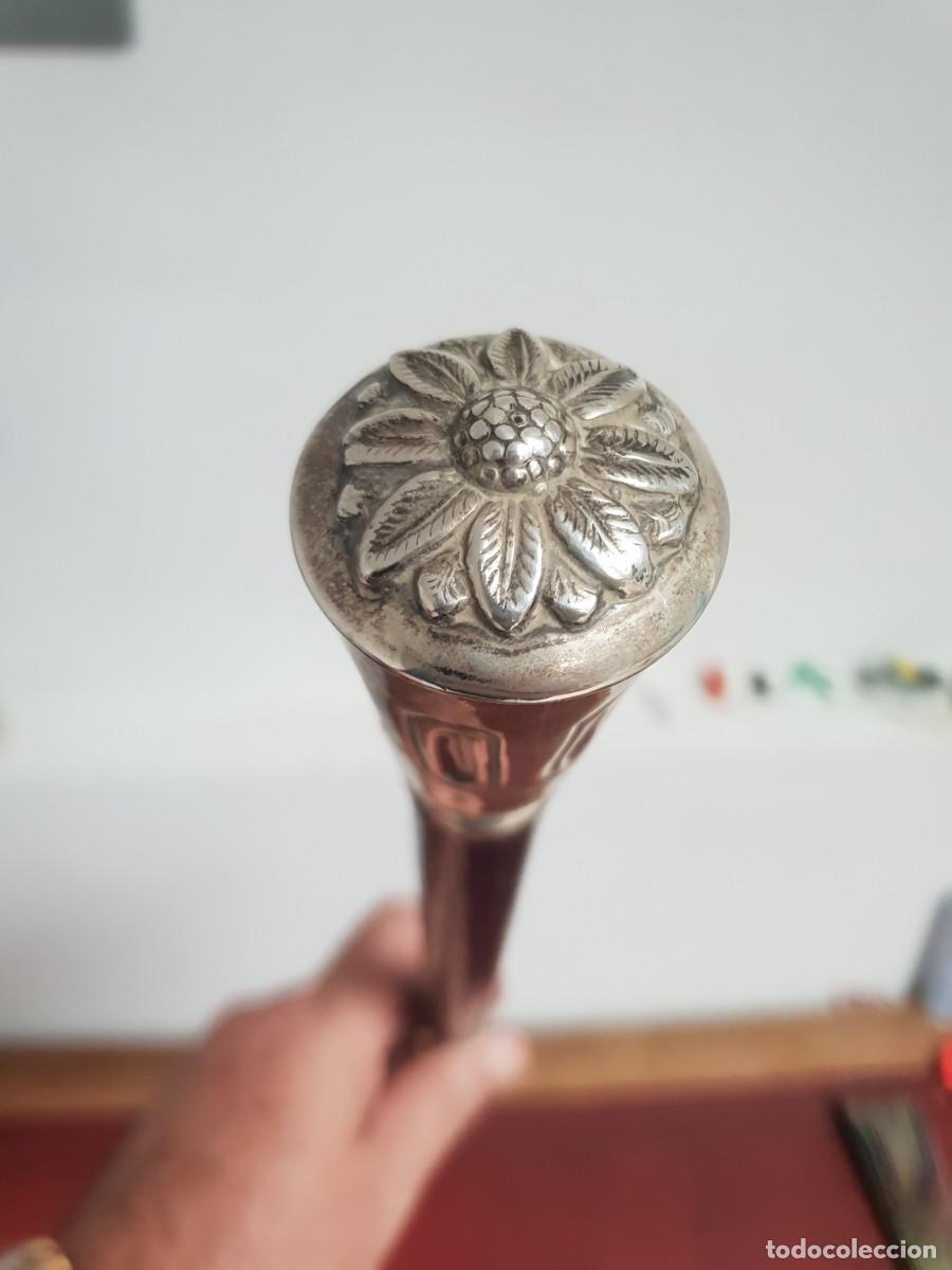 Antig&uuml;edades: Baston mango plata contrastada - Foto 2