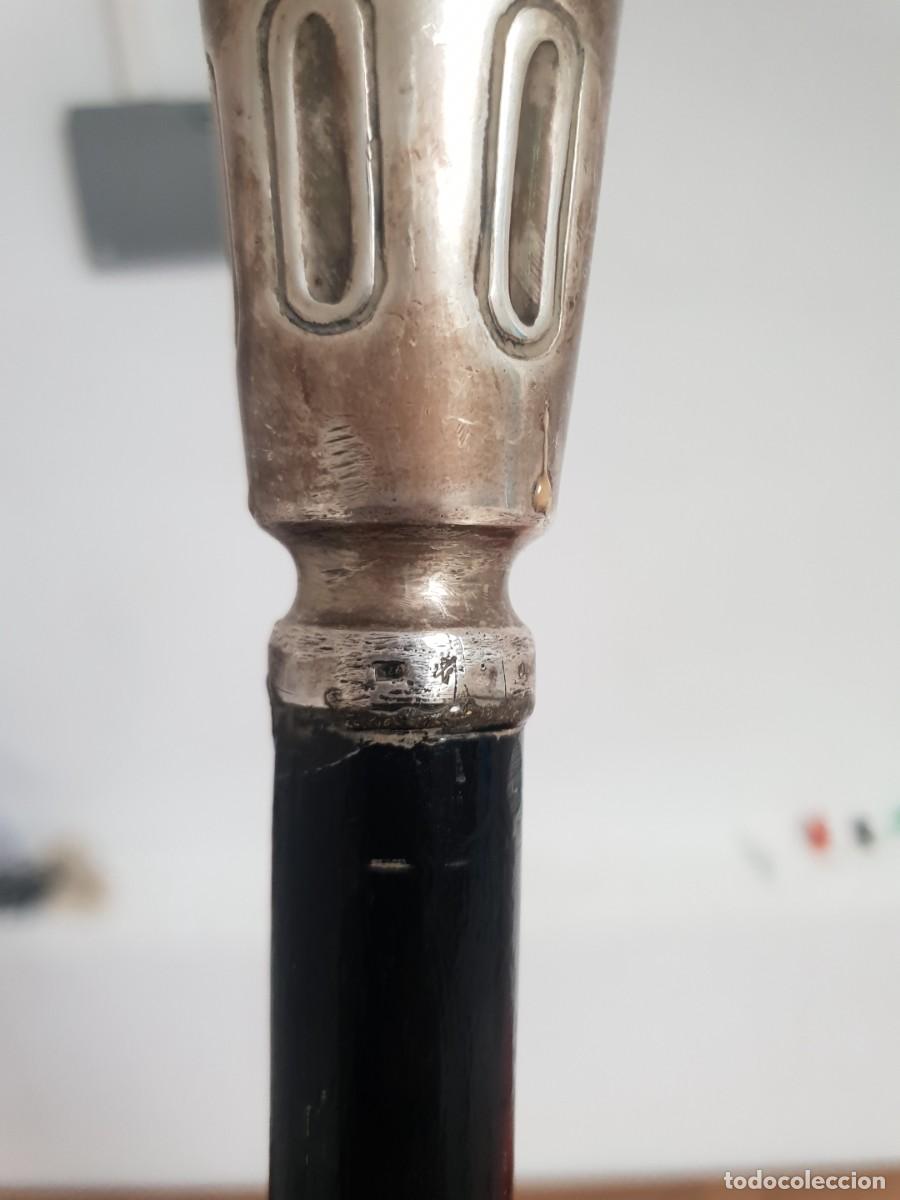 Antig&uuml;edades: Baston mango plata contrastada - Foto 3
