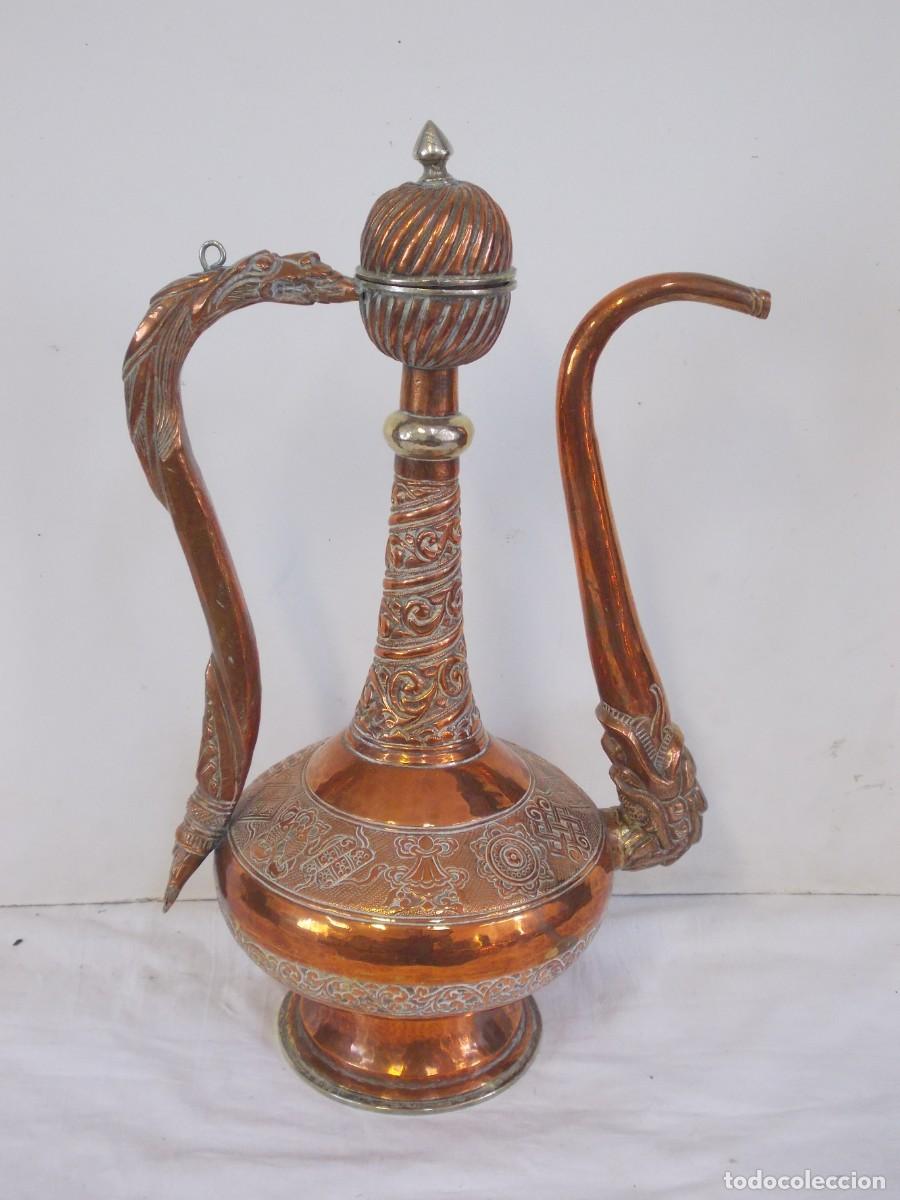 Antig&uuml;edades: FANT&Aacute;STICO AGUAMANIL DE ESTILO OTOMANO. COBRE Y BRONCE, AFTABA JARRA