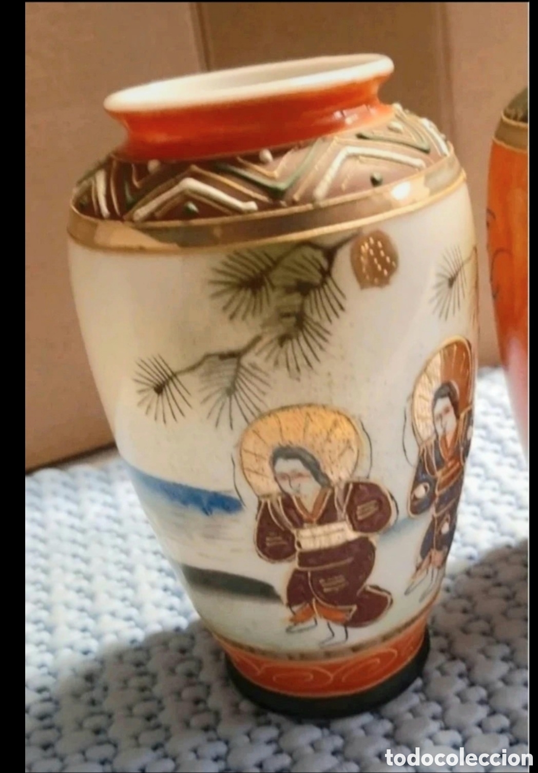Antig&uuml;edades: satsuma porcelana jarr&oacute;n peque&ntilde;o
