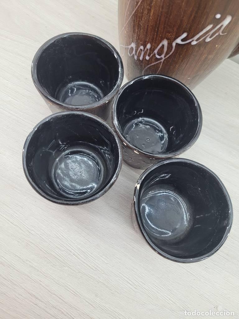 Antig&uuml;edades: CONJUNTO JARRA Y VASOS BARRO - Foto 3