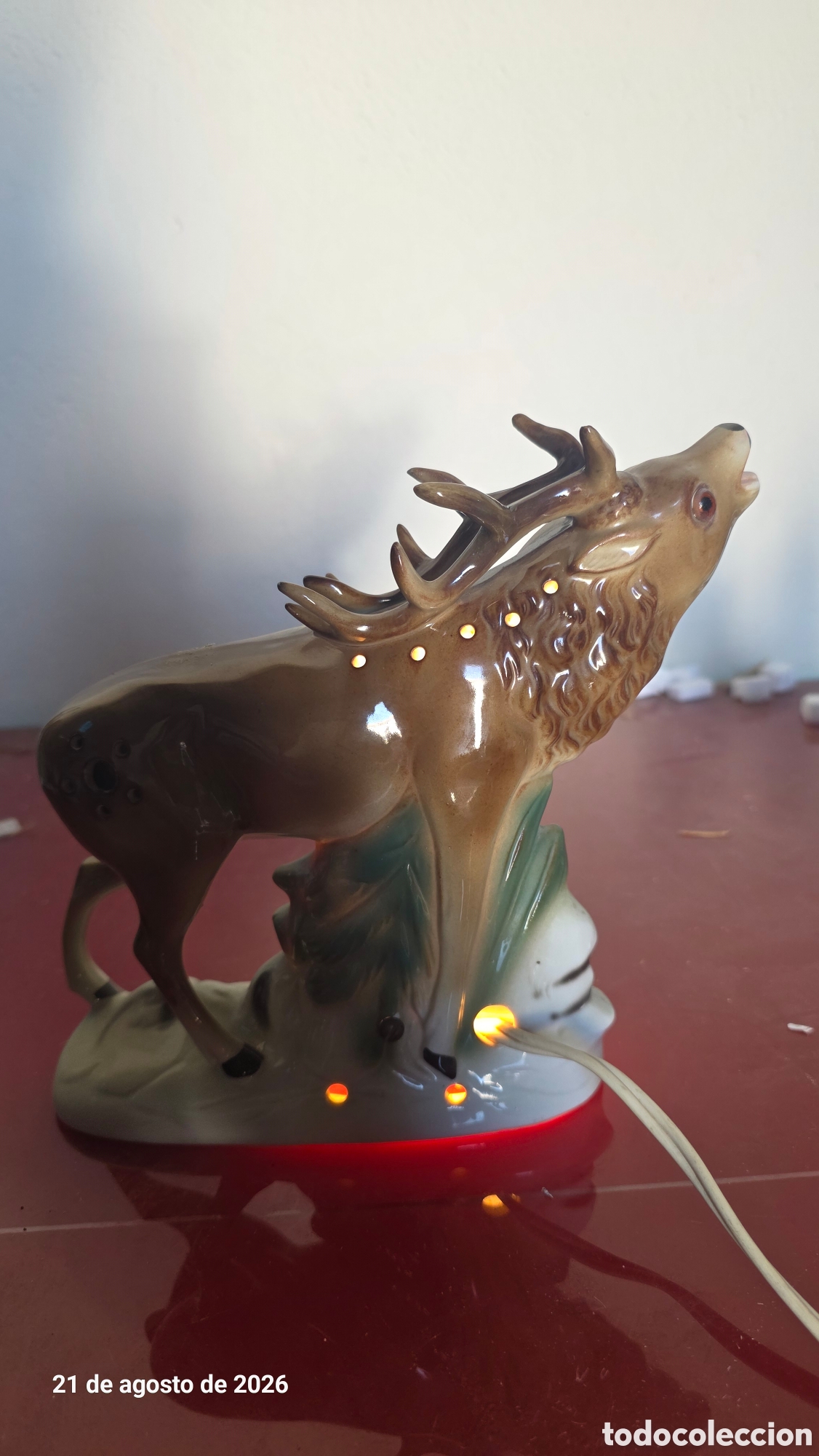 Antig&uuml;edades: Figura lsmpara porcelana alemana grafenthal