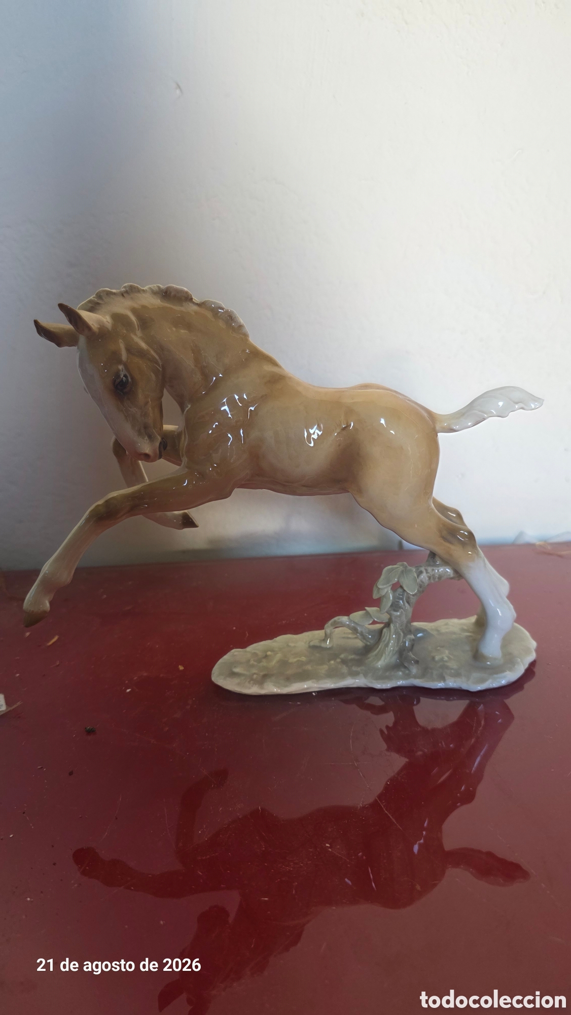 Antig&uuml;edades: Figura caballo porcelana alemana hutschenreuther